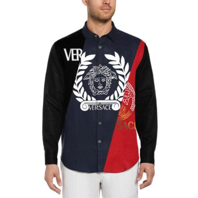 Versace Long Sleeves Button Down Shirt For Elegant Men LSB1105