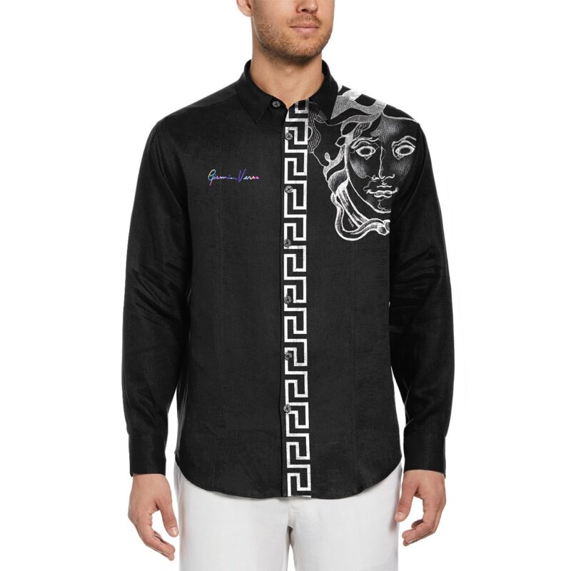 Versace Long Sleeves Button Down Shirt For Elegant Men LSB1109