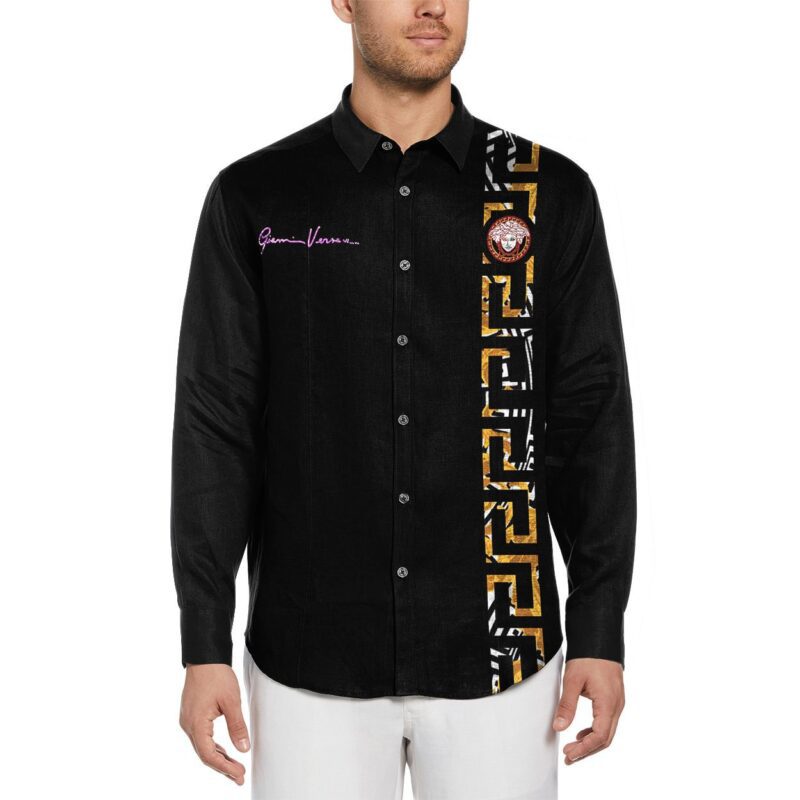 Versace Long Sleeves Button Down Shirt For Elegant Men LSB1110