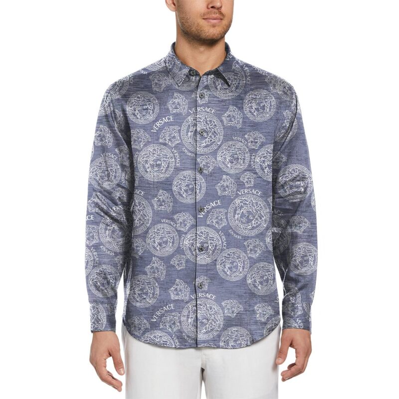 Versace Long Sleeves Button Down Shirt For Elegant Men LSB1112