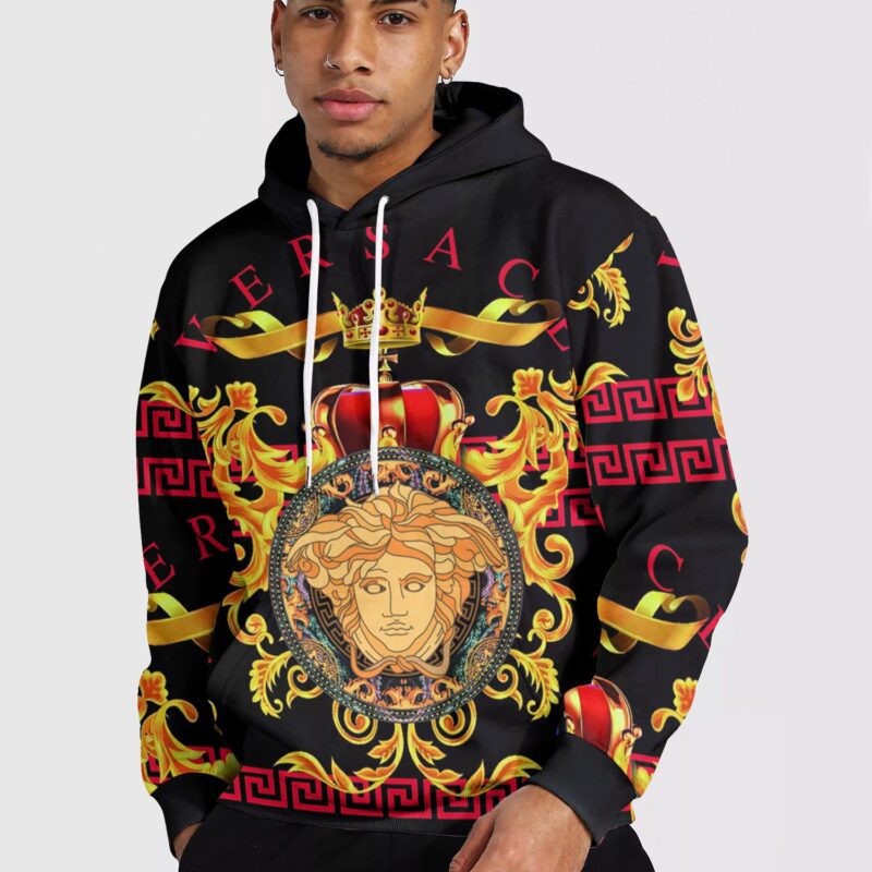 Versace Luxury 3D Pullover Unisex Hoodie LZH1233