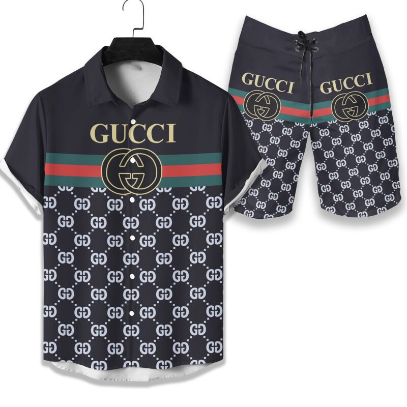 Gucci Luxury Hawaiian Shirt & Short Set LHS1005