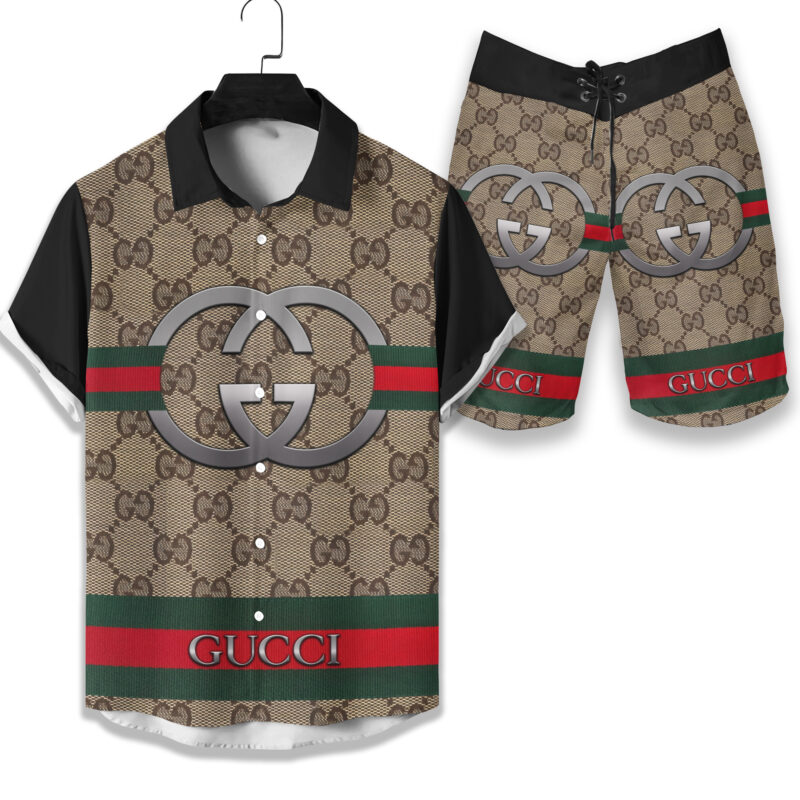 Gucci Luxury Hawaiian Shirt & Short Set LHS1010