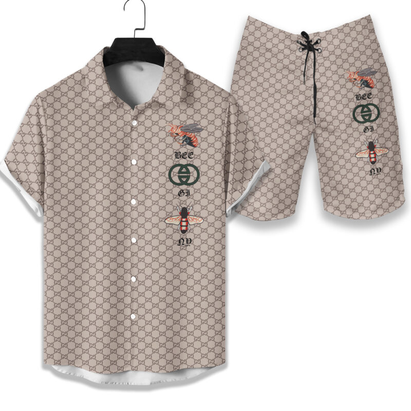 Gucci Luxury Hawaiian Shirt & Short Set LHS1013