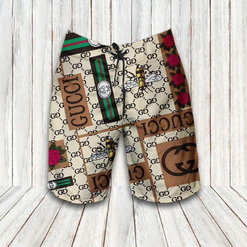 Gucci Luxury Hawaiian Shirt Short Set LHS1026 1