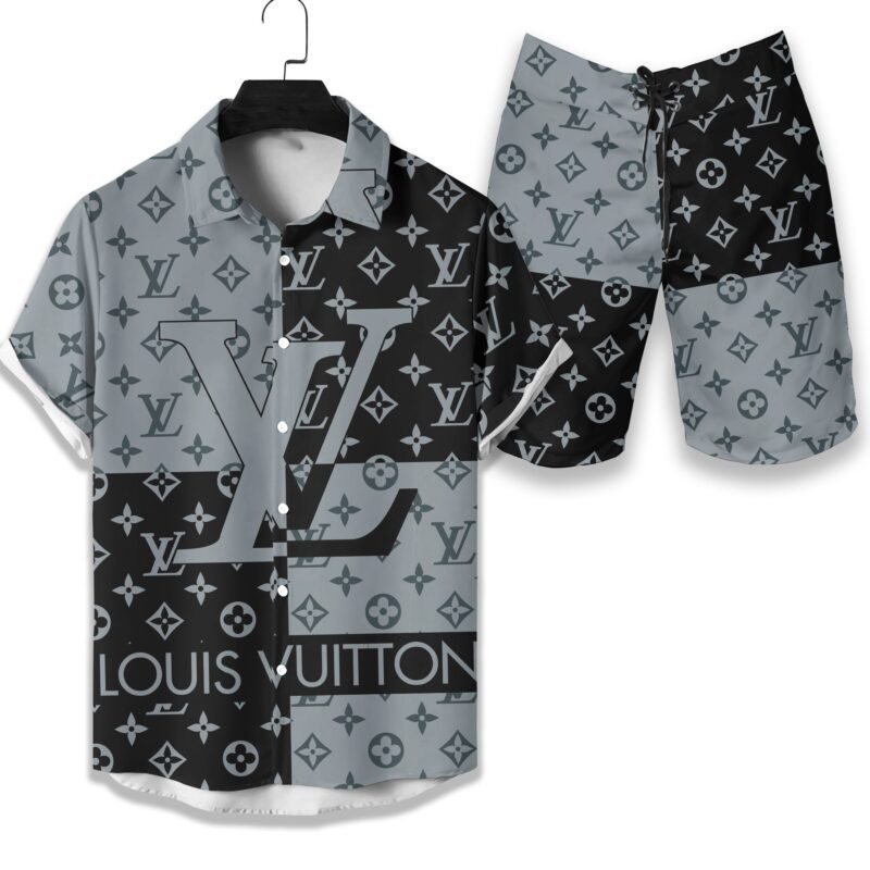 LV Louis Vuitton Luxury Hawaiian Shirt & Short Set LHS1111