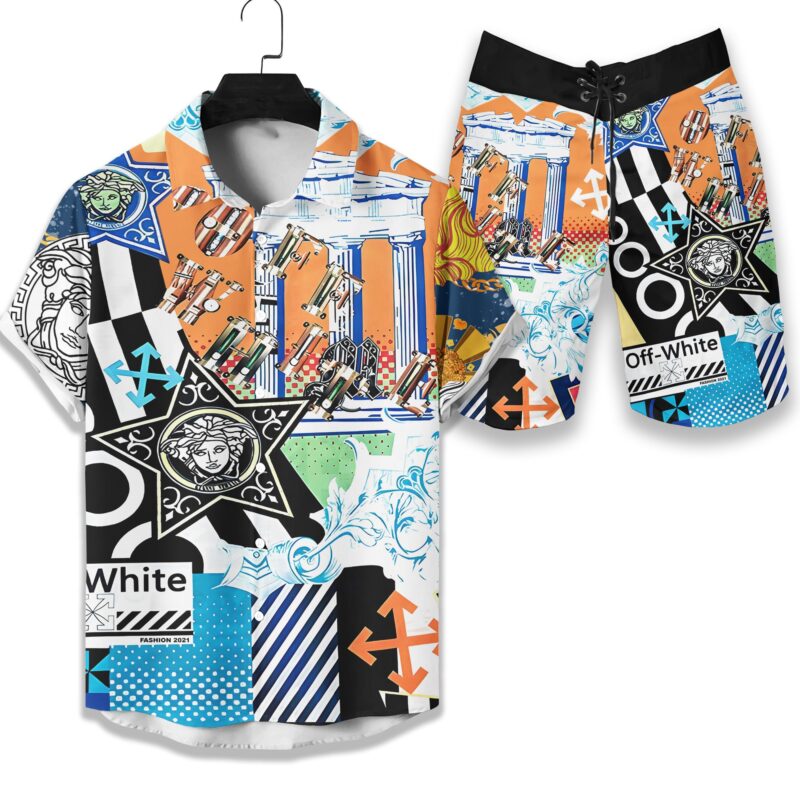 Versace Luxury Hawaiian Shirt & Short Set LHS1209