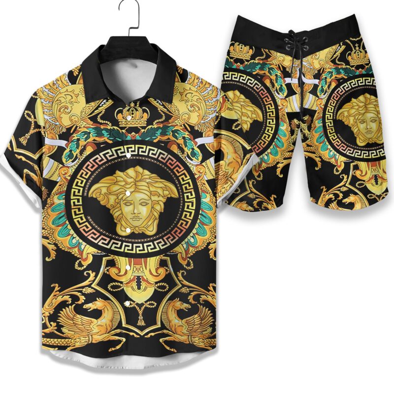 Versace Luxury Hawaiian Shirt & Short Set LHS1211