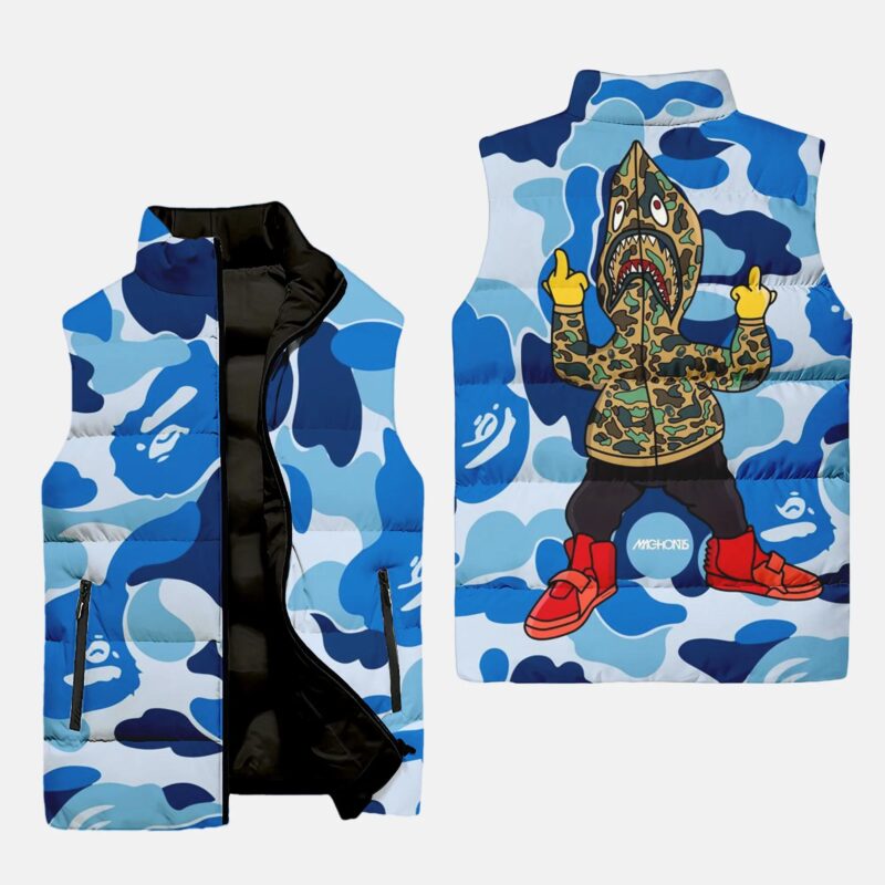 Bape Luxury Brand 3D Sleeveless Down Jacket