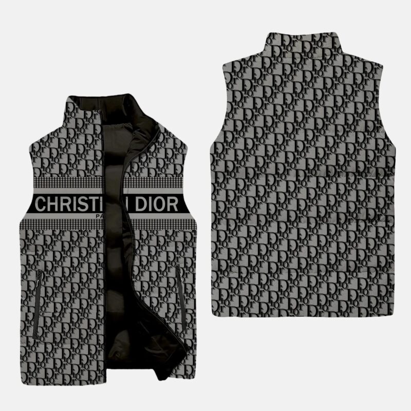 Dior Luxury Brand 3D Sleeveless Down Jacket