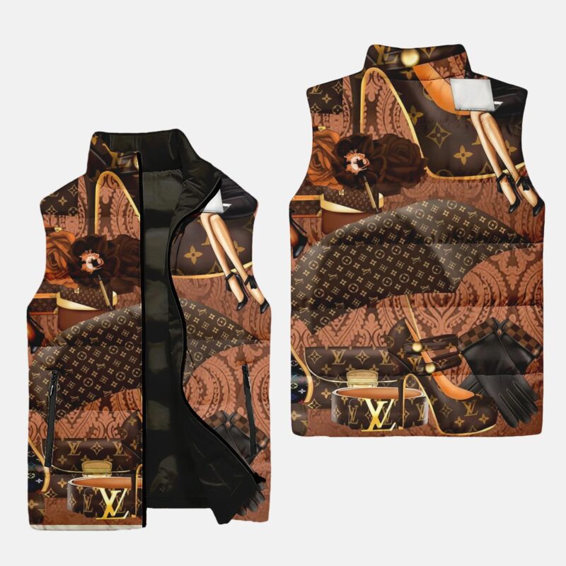 Louis Vuitton Fashion Luxury Brand 3D Sleeveless Down Jacket