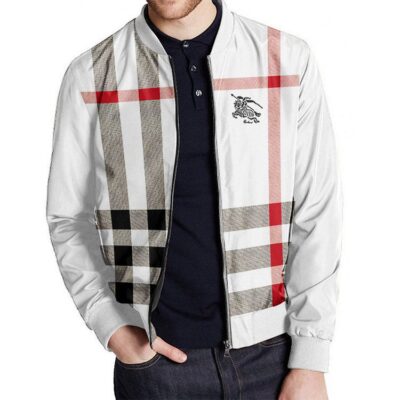 Burberry Luxury Brand Varsity Zipper Jacket VST1042