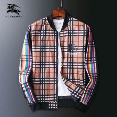 Burberry Luxury Brand Varsity Zipper Jacket VST1200
