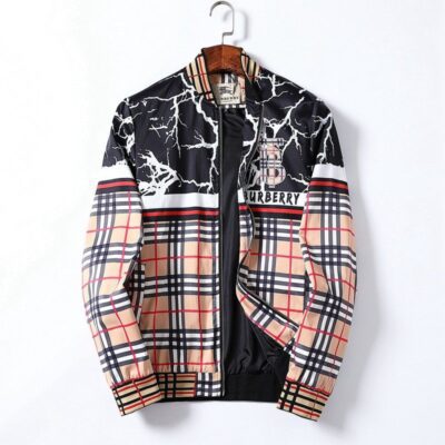 Burberry Luxury Brand Varsity Zipper Jacket VST1203