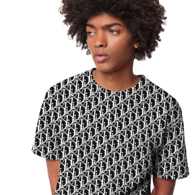 Dior Monogram Luxury Unisex T Shirt For Lady Gentleman USL1028 3