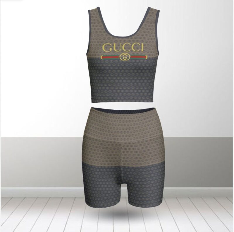 Gucci Summer Women Sport Bra Yoga Set Running Outfit SBY1040