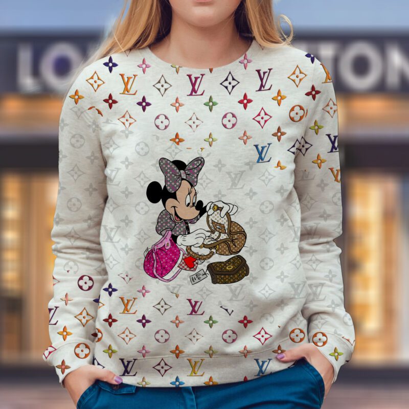 LV Disney Mickey Mouse Luxury Unisex Sweatshirt USL1323