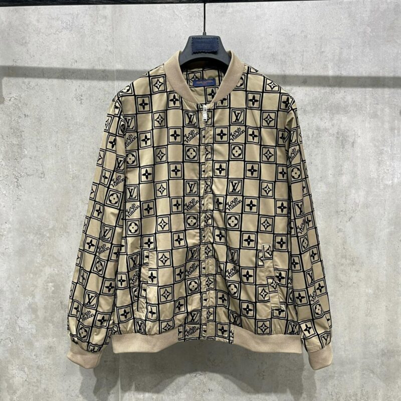 LV Luxury Brand Varsity Zipper Jacket VST1080