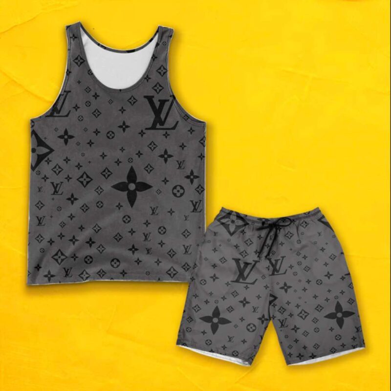 LV Luxury Combo Tank Top Shorts Set Outfit Summer CTS1003