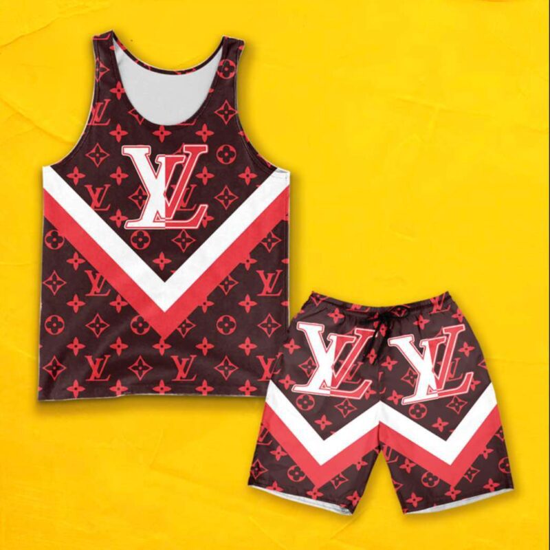 LV Luxury Combo Tank Top Shorts Set Outfit Summer CTS1006