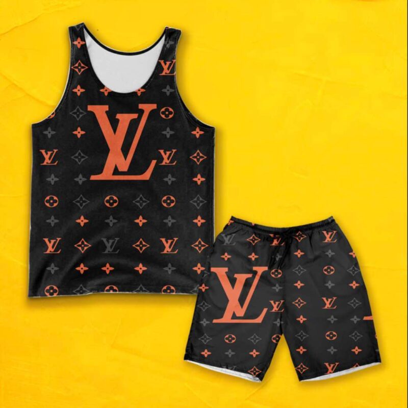 LV Luxury Combo Tank Top Shorts Set Outfit Summer CTS1008