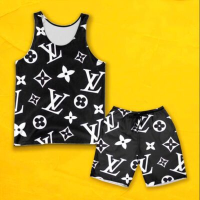 LV Luxury Combo Tank Top Shorts Set Outfit Summer CTS1010