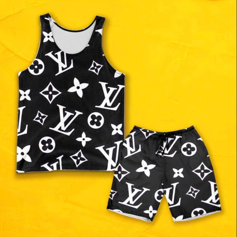 LV Luxury Combo Tank Top Shorts Set Outfit Summer CTS1010