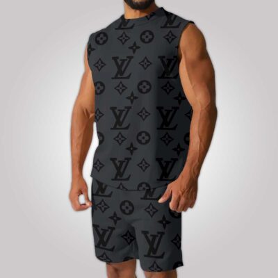 LV Luxury Combo Tank Top Shorts Set Outfit Summer CTS1013