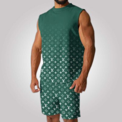 LV Luxury Combo Tank Top Shorts Set Outfit Summer CTS1045