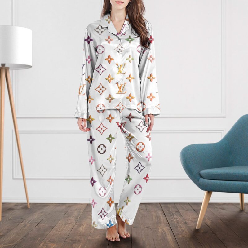 LV Monogram Long Satin Pajama Set PJS1002