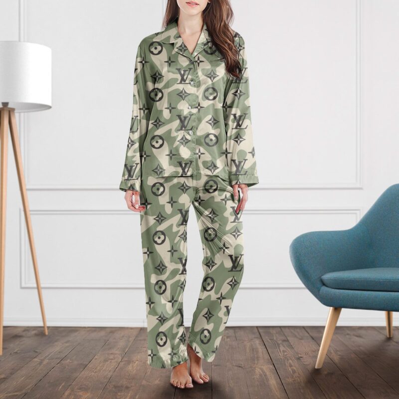 LV Monogram Long Satin Pajama Set PJS1004