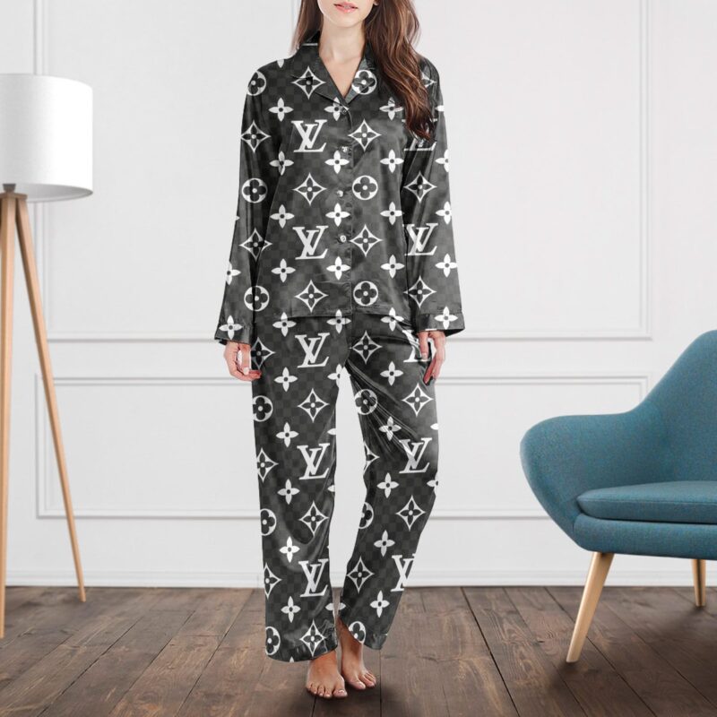 LV Monogram Long Satin Pajama Set PJS1005