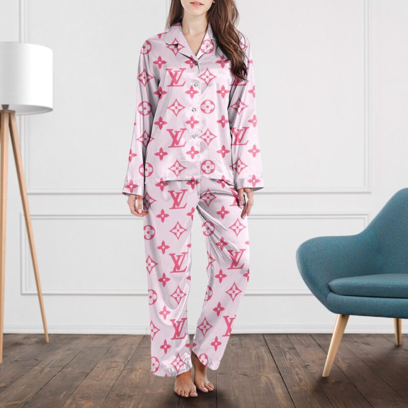 LV Monogram Long Satin Pajama Set PJS1007