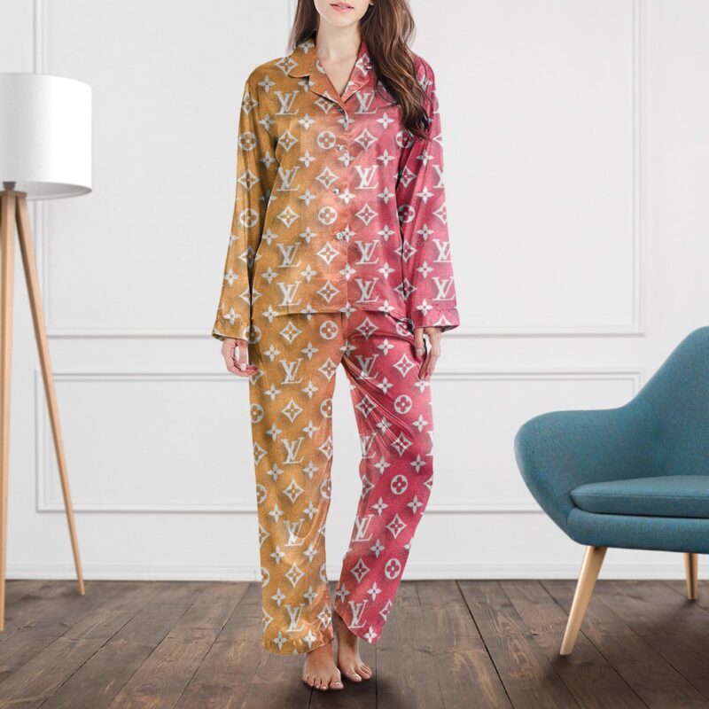 LV Monogram Long Satin Pajama Set PJS1009