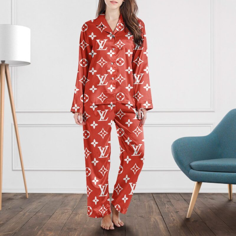 LV Monogram Long Satin Pajama Set PJS1010