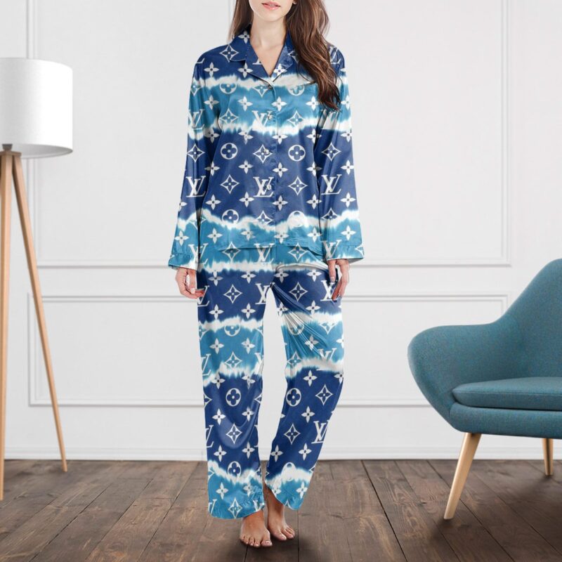 LV Monogram Long Satin Pajama Set PJS1011