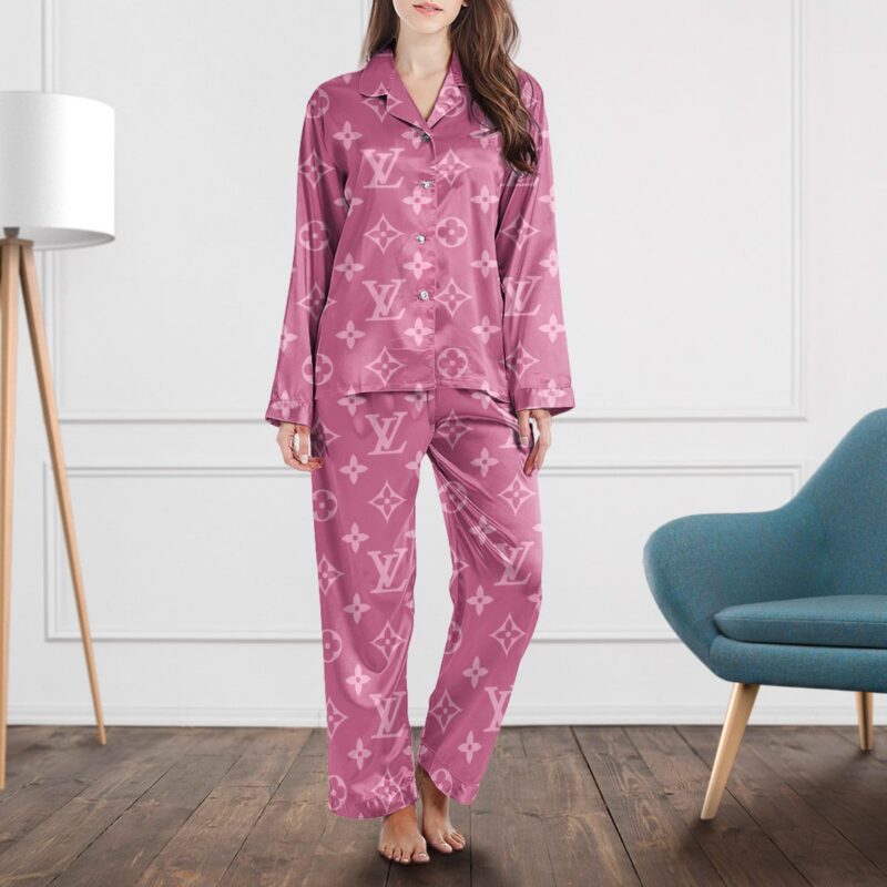 LV Monogram Long Satin Pajama Set PJS1014