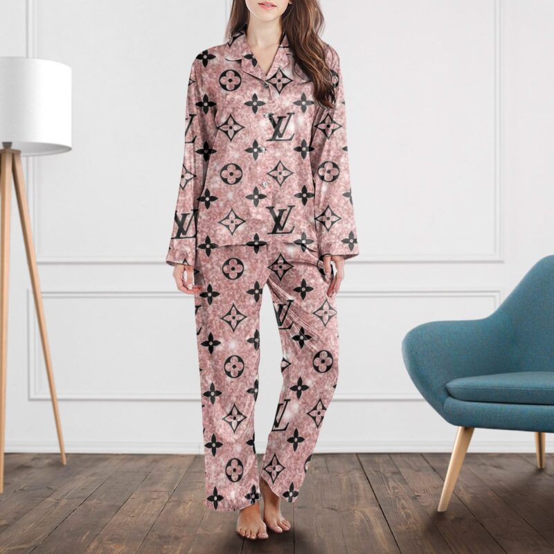 LV Monogram Long Satin Pajama Set PJS1021