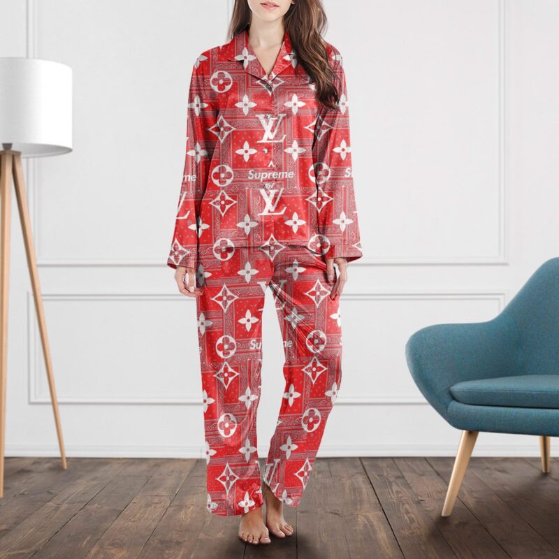 LV Monogram Long Satin Pajama Set PJS1022