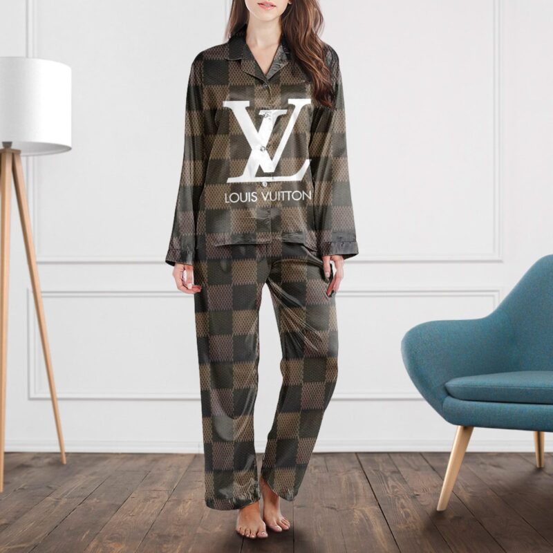 LV Monogram Long Satin Pajama Set PJS1025