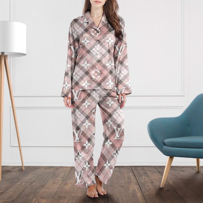 LV Monogram Long Satin Pajama Set PJS1027