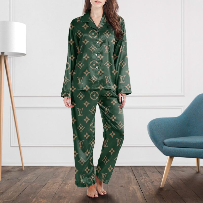 LV Monogram Long Satin Pajama Set PJS1028