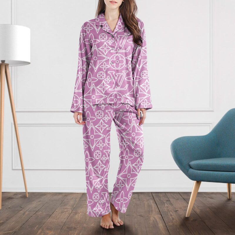 LV Monogram Long Satin Pajama Set PJS1029