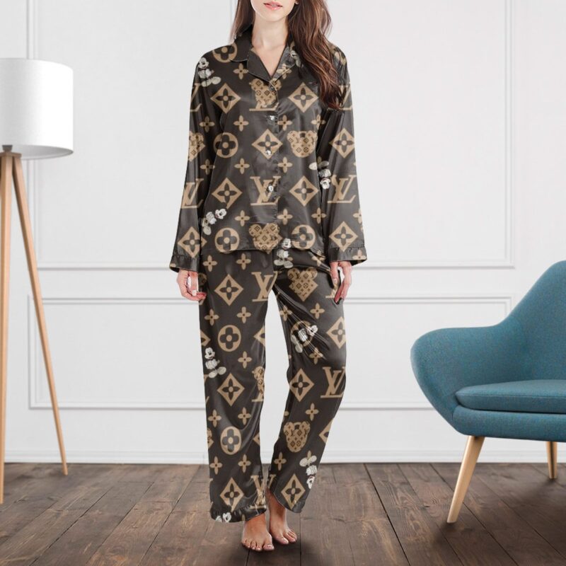 LV Monogram Long Satin Pajama Set PJS1030