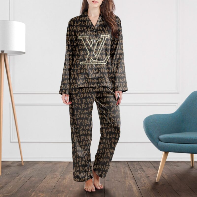 LV Monogram Long Satin Pajama Set PJS1032