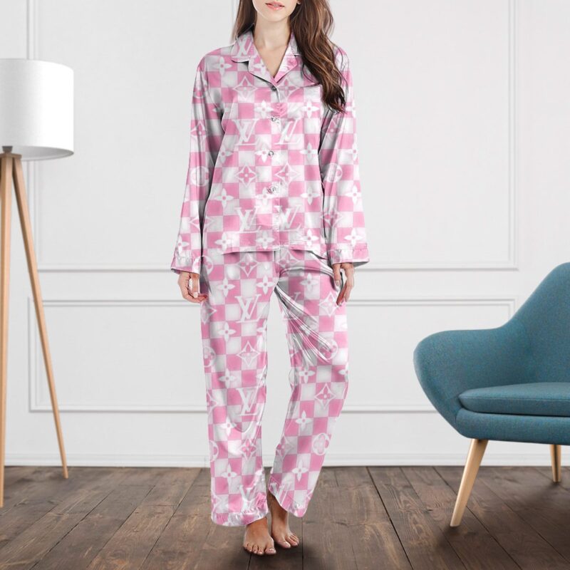 LV Monogram Long Satin Pajama Set PJS1033