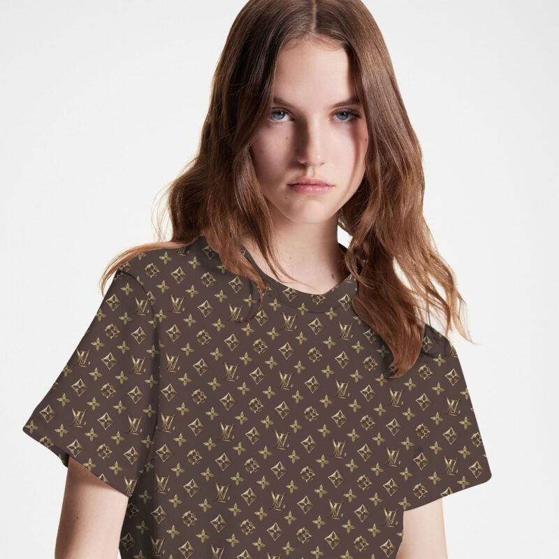 LV Monogram Luxury Unisex T Shirt For Lady Gentleman USL1007 1