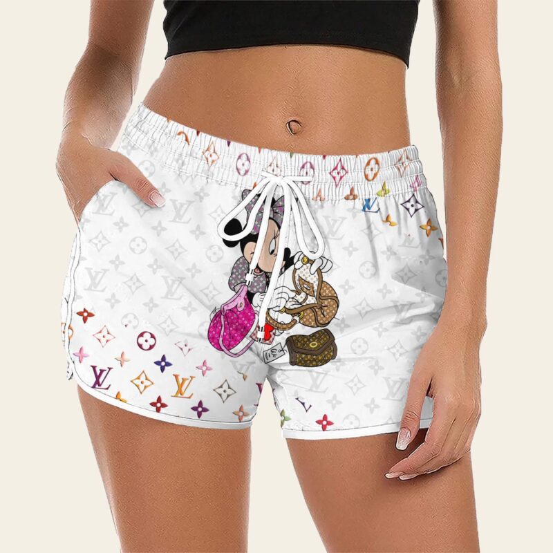 Luxury Cute Cartoon On Limited Edition LV Women Shorts Lady Beach Shorts WMS1014