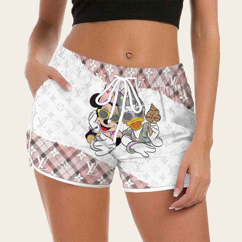 Luxury Cute Cartoon On Limited Edition LV Women Shorts Lady Beach Shorts WMS1015