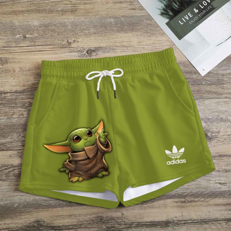 Premium Baby Yoda In Adidas Women Shorts Lady Beach Shorts WMS1076